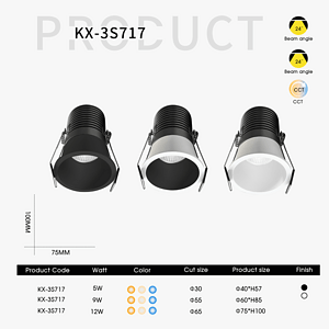 Long Cylinder Deep Anti-Glare Plaster-In Spotlight