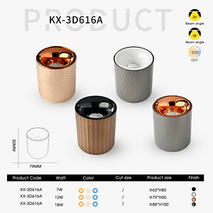 Light Luxury Textured Surface-Mounted Cylinder Spotlight