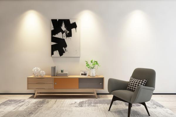 What's the difference in lighting effects between curved recessed downlights and flat downlights?