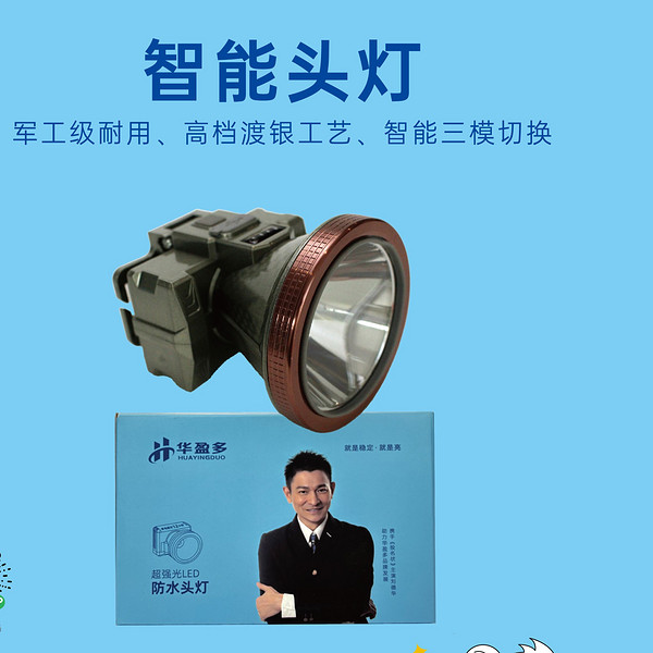 镀银电显智能头灯