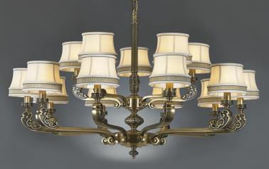 星豪铜府现代室内MD3109-10+5吊灯