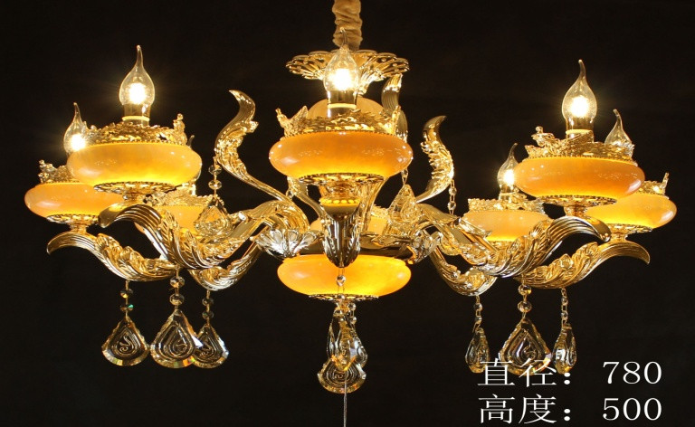 欧式贵族室内黄龙玉水晶灯