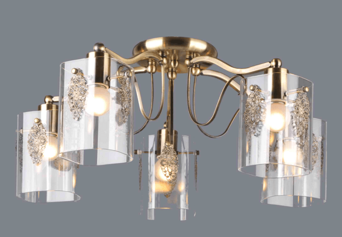 欧式法国金色玻璃室内吊灯