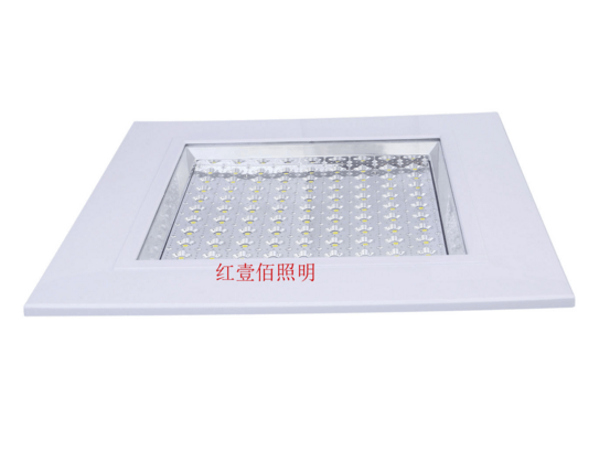 厨卫灯暗装集成吊顶卫浴灯7W透明磨砂奶白罩2835LED方形	