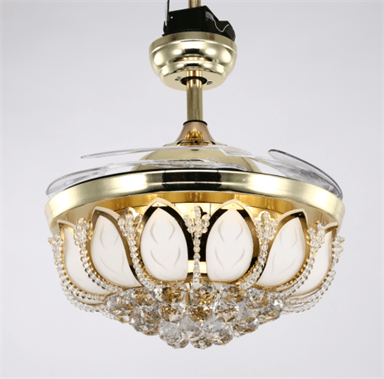 北欧客厅餐厅轻奢隐形吊扇灯