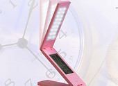 粉红色智能折叠LED台灯