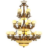 弘荣灯饰全铜欧式灯西班牙云石酒店餐厅吊灯