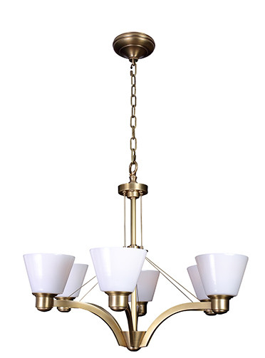 那一年灯饰2001系列2001/6新美式风格全铜吊灯