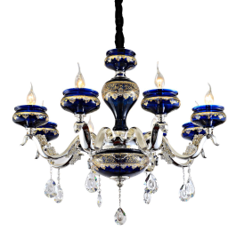 凯茵现代室内蓝色玲珑96016水晶吊灯