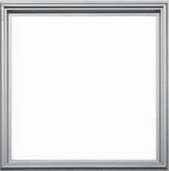 简约白色银边正方形平板灯