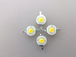1W/3W正白光LED 普瑞45芯片 纯金线 铜支架