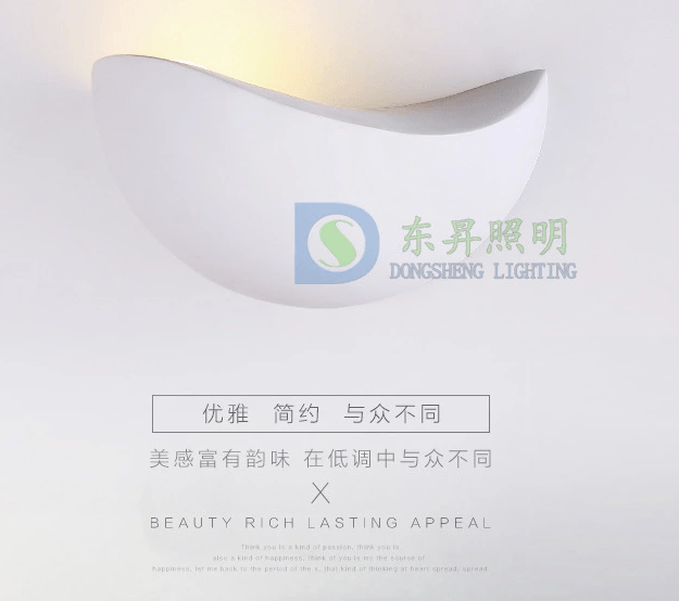 东升照明 XDBD1005创意个性纯白弧形LED壁灯