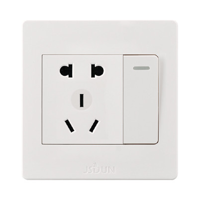 金狮顿一开单双控带二三极插座 