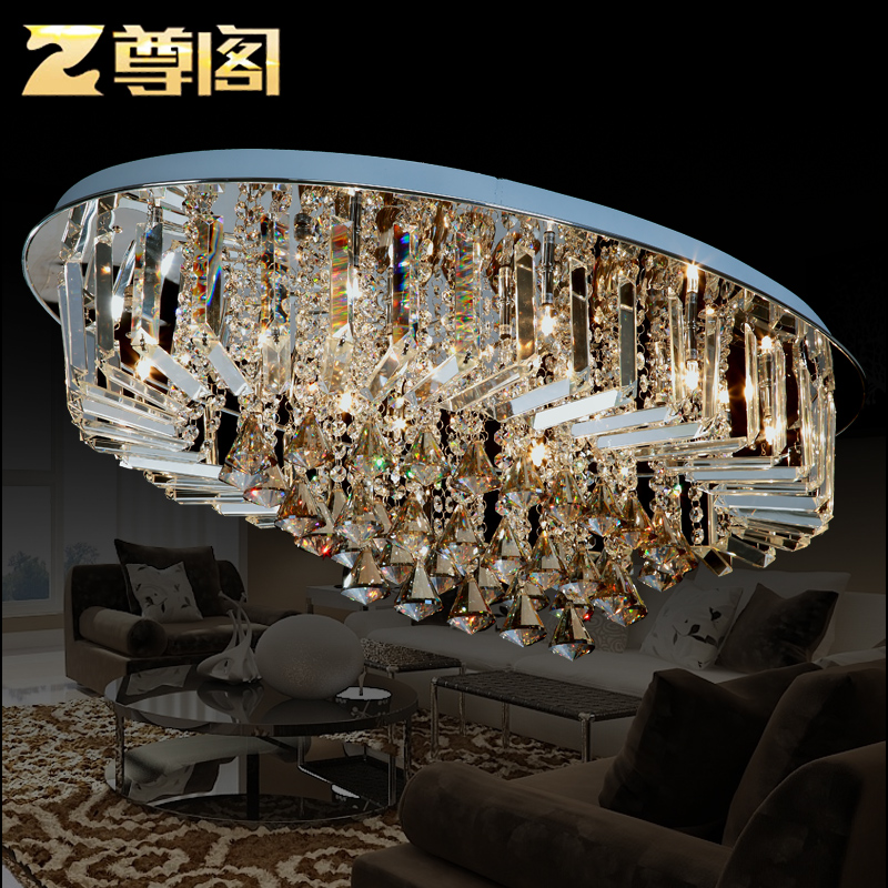 大气欧式水晶卧室书房吸顶LED灯