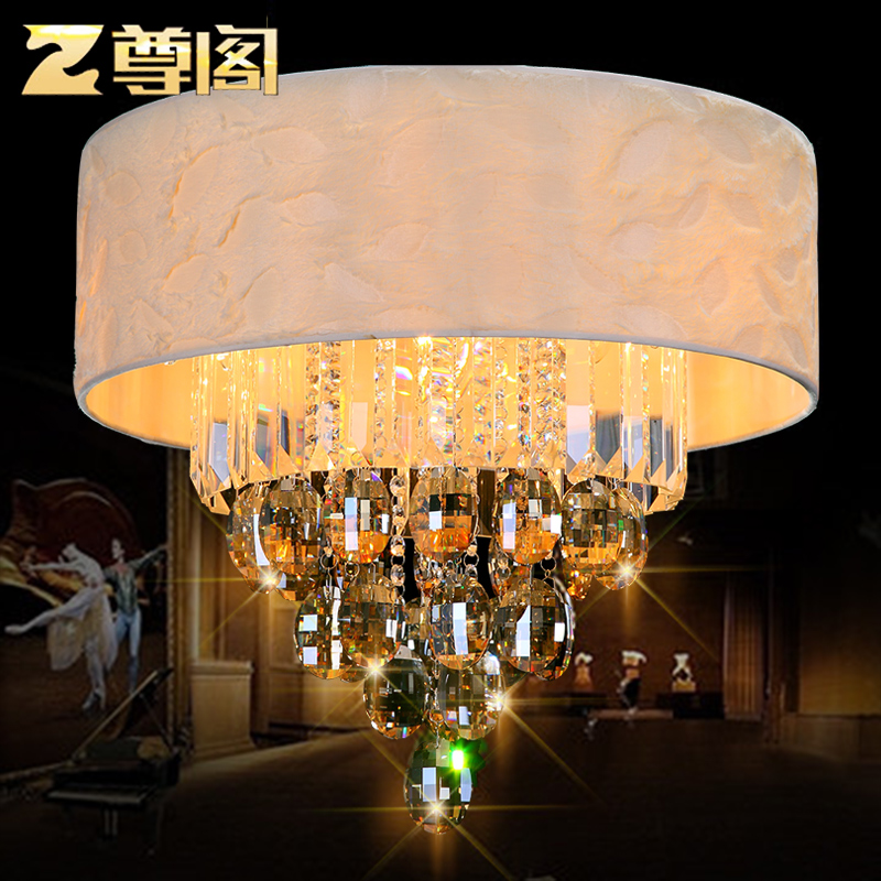 欧式优雅卧室阳台干邑色LED吸顶灯