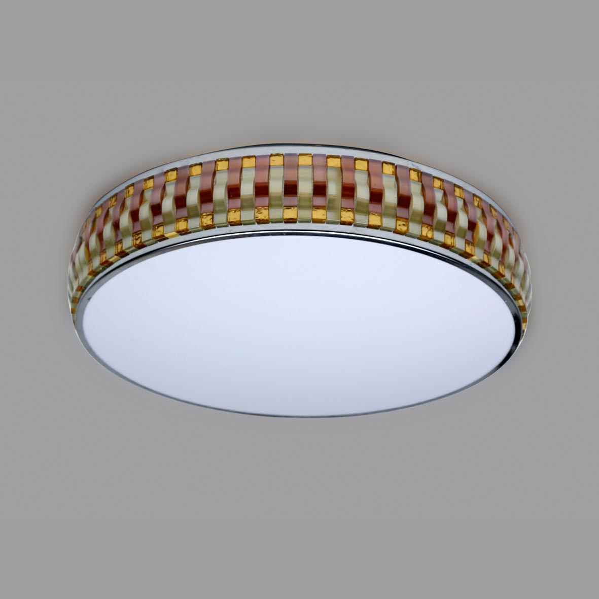 简约大气卧室书房弓形黄金圆吸顶灯