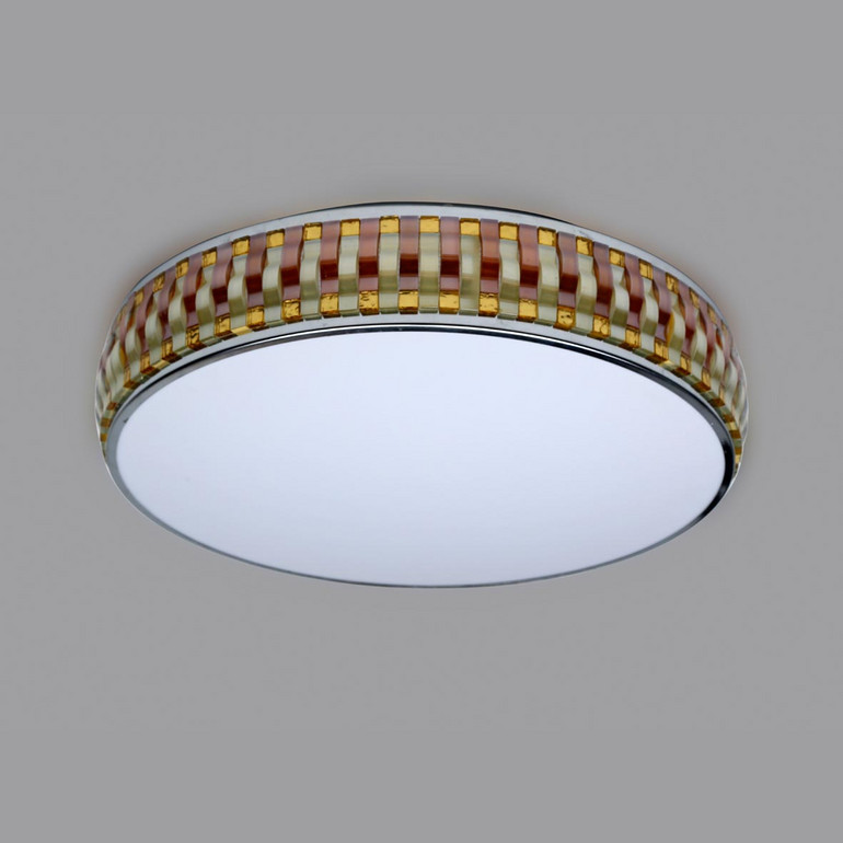 简约大气卧室书房弓形黄金圆吸顶灯