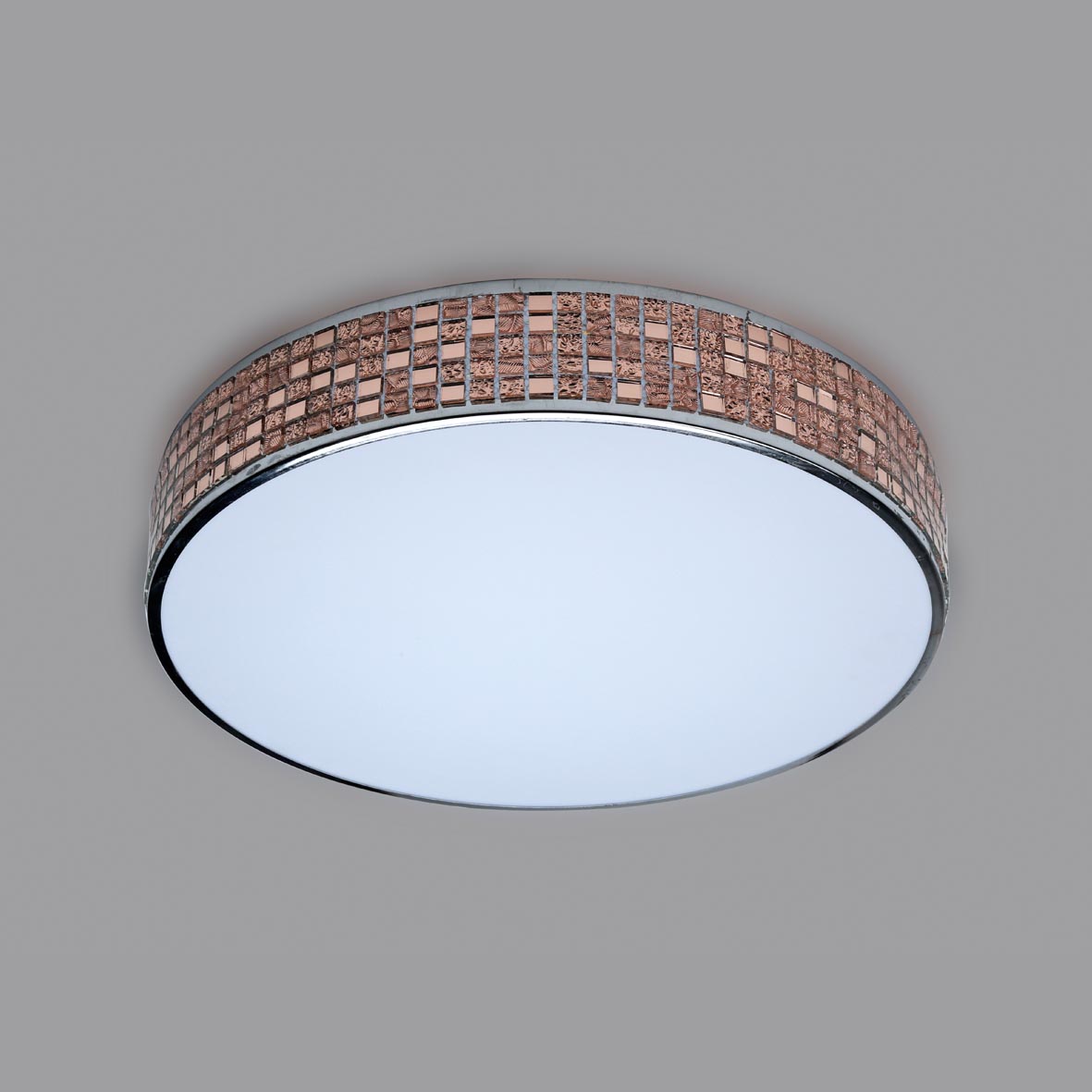 简约时尚阳台厨房粉色金圆吸顶灯