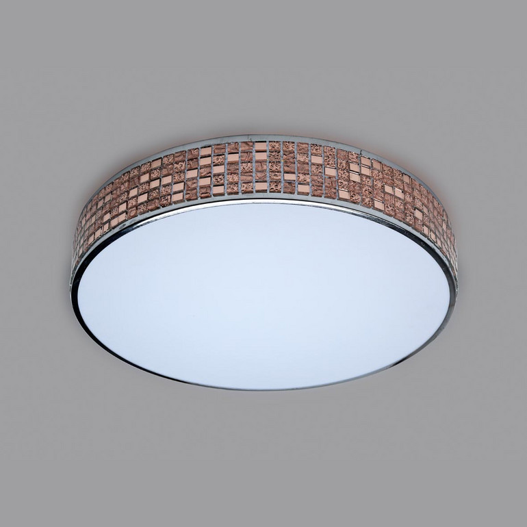 简约时尚阳台厨房粉色金圆吸顶灯