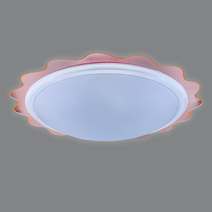 简约卧室圆型橙色波浪节能吸顶灯