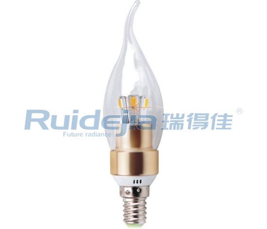 LED高亮度360度PC铝材尖灯泡