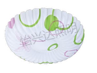 田园风格圆形铝材卧室LED吸顶灯