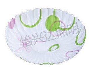 田园风格圆形铝材卧室LED吸顶灯