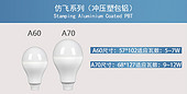  A7012W全周发光LED塑包铝球泡灯外壳 塑包铝灯泡外壳