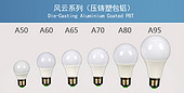 270度发光 A8015w节能圆头压铸铝球泡灯泡