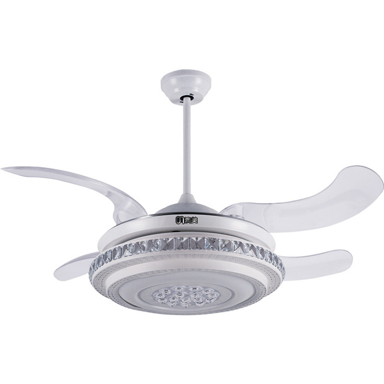 70W白色亚克力透明叶片4片风扇灯