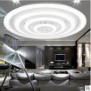 新款圆形客厅卧室餐厅现代简约时尚智能无极调光led亚克力吸顶灯