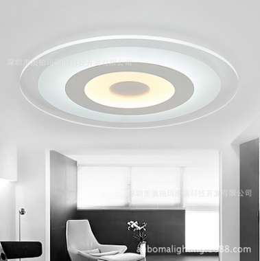 led吸顶灯 现代简约客厅灯温馨圆形主卧室灯超薄大气餐厅书房灯具