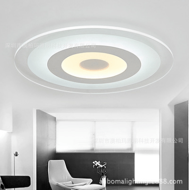 led吸顶灯 现代简约客厅灯温馨圆形主卧室灯超薄大气餐厅书房灯具