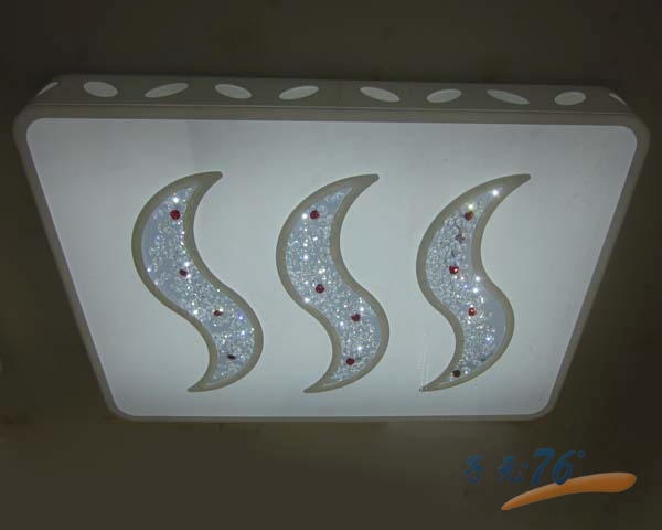 大气闪银长方形餐厅卧室LED现代灯吸顶灯