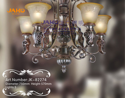 捷高照明 欧式古典铜质客厅别墅圆形LED吊灯欧式吊灯