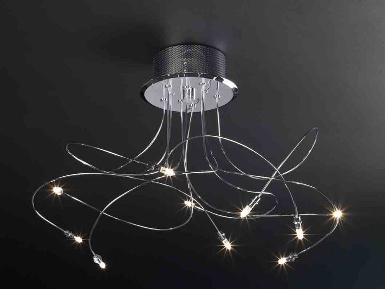 现代创意线条工作室餐厅金属吊灯