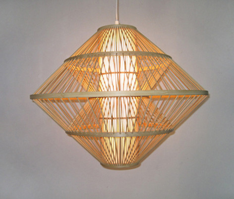 乡村竹枝餐厅工作室5层竹串吊坠吊灯