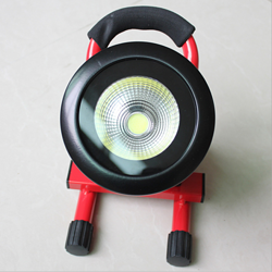 玖洲 led充电式投光灯 户外应急 5W 10W圆形红色 便携式手提应急照明灯