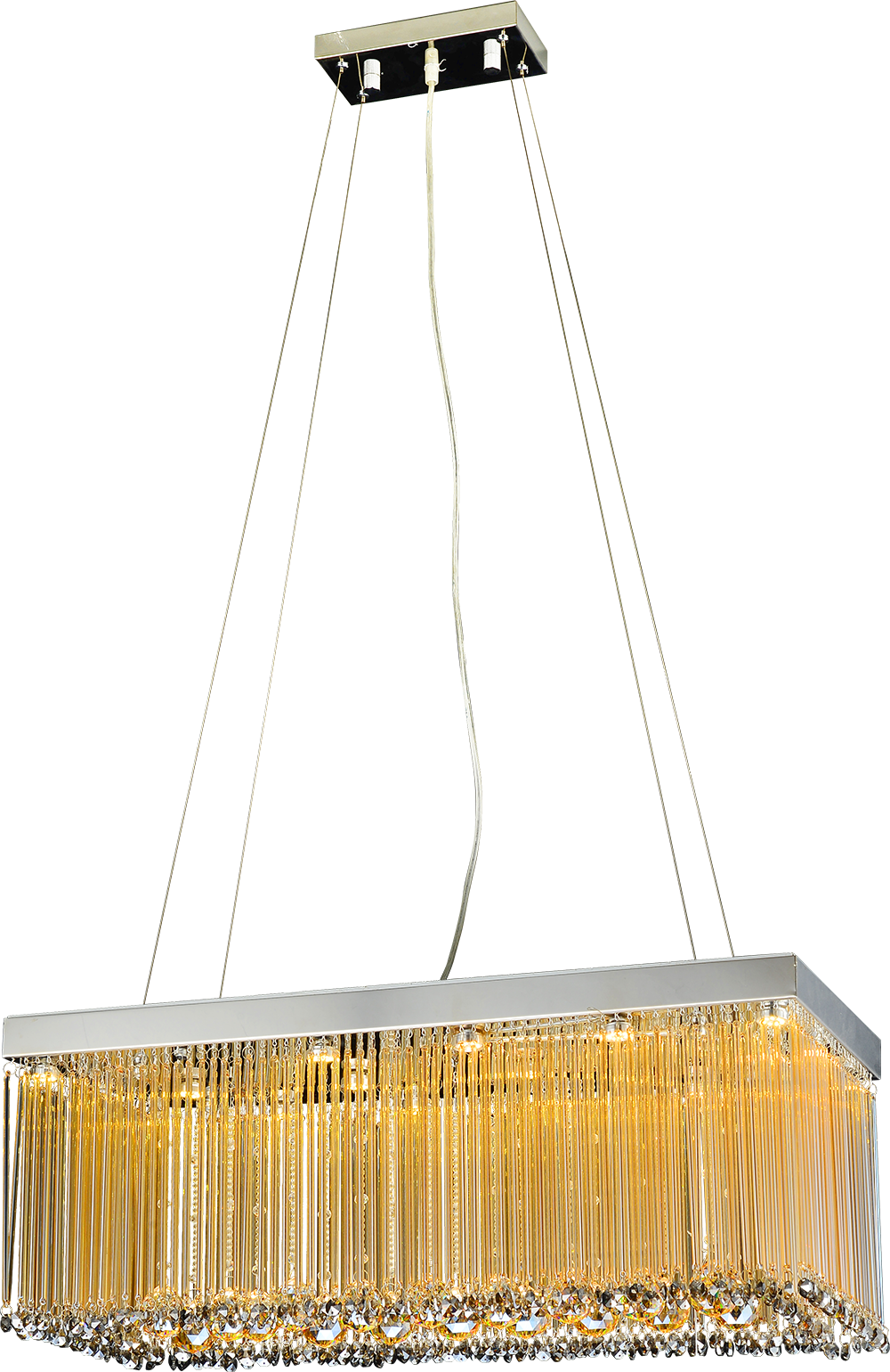 时尚共语 长方形流苏水晶吊灯