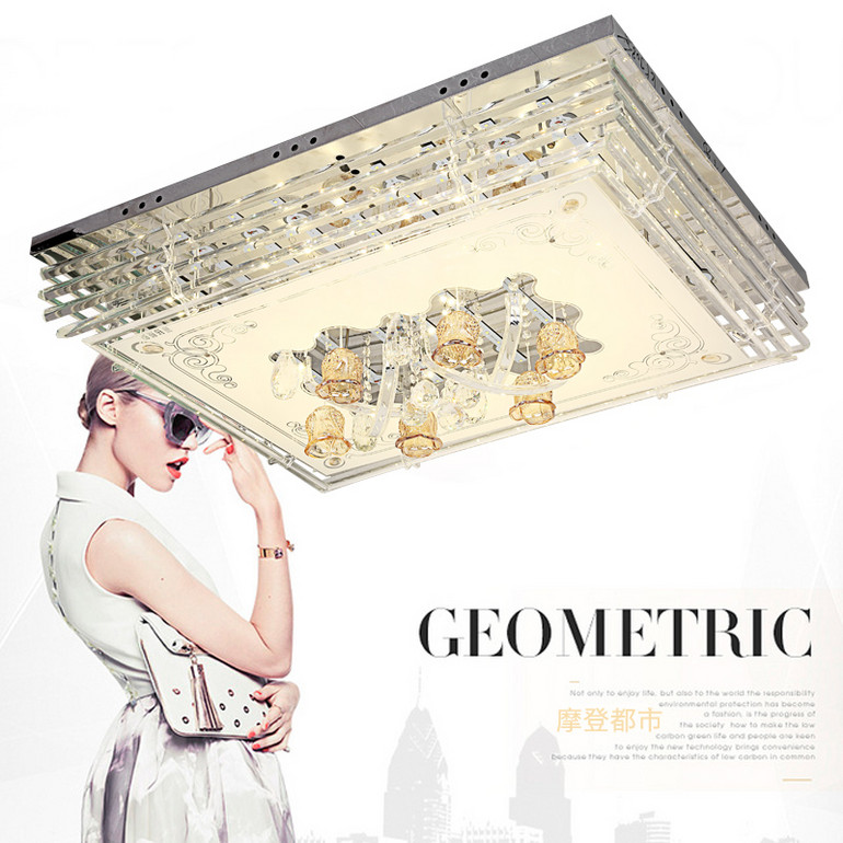 长方形现代简约LED吸顶灯 客厅餐厅大气灯具