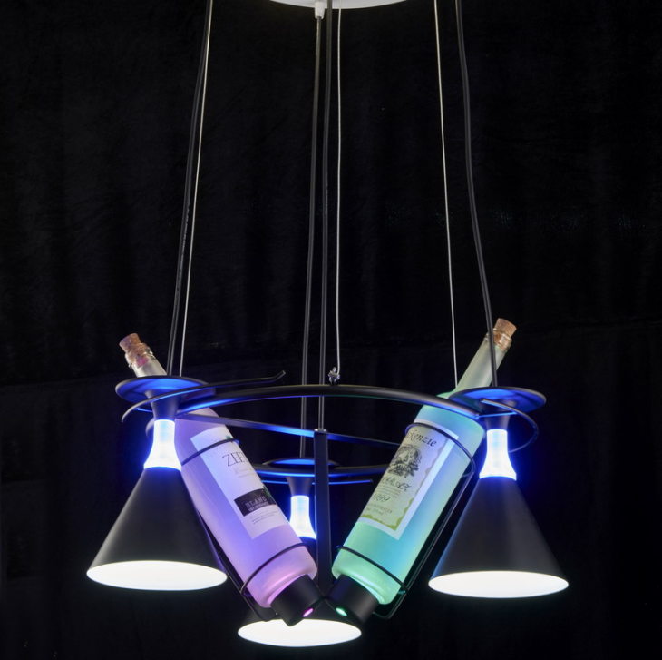 法加丽创意铁艺餐吊灯现代简约啤酒瓶吊灯