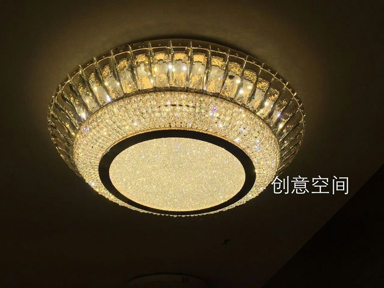 创意空间灯饰现代简洁水晶灯S金客厅别墅卧室吸顶水晶灯 