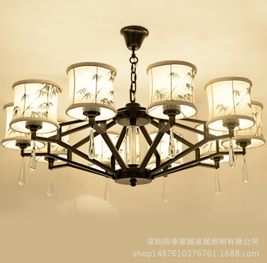 新中式创意复古客厅吊灯