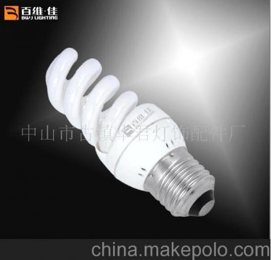 简约全螺旋7W节能灯