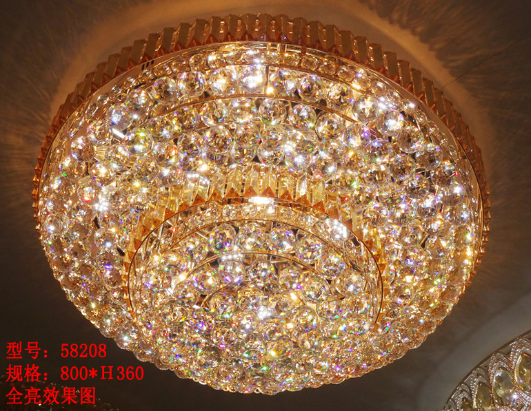 谛诺斯水晶灯欧式奢华圆形58208吸顶水晶灯