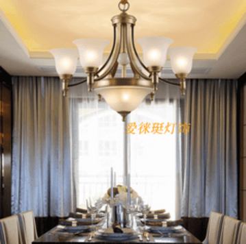 爱徕珽欧式吊灯简欧锌合金白色卧室灯
