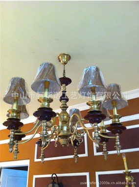 阿斯诺D0167-08餐厅卧室客厅欧式吊灯 全铜焊锡灯