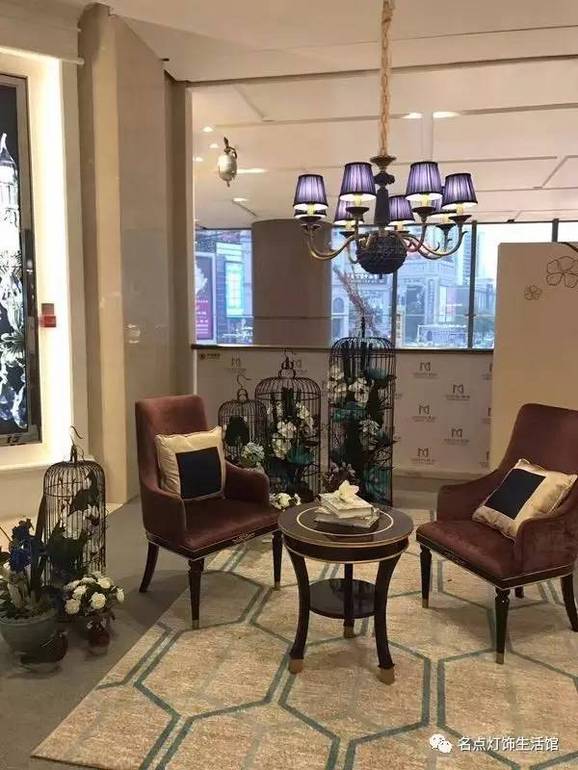 点名现代室内卧室客厅紫色吊灯