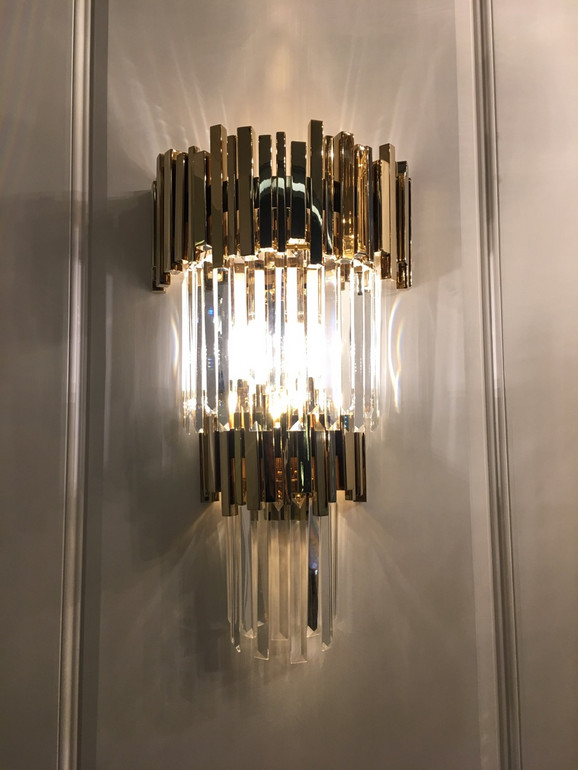 阿特兰普现代室内壁灯玻璃水晶镀金钢材壁灯