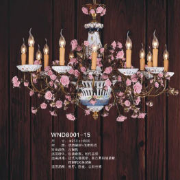 维娜迪WND8001-15现代奢华蜡烛灯吊灯